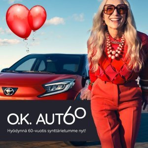 🥳 O.K. Autoissa juhlitaan nyt 60-vuotis synttäreitä!